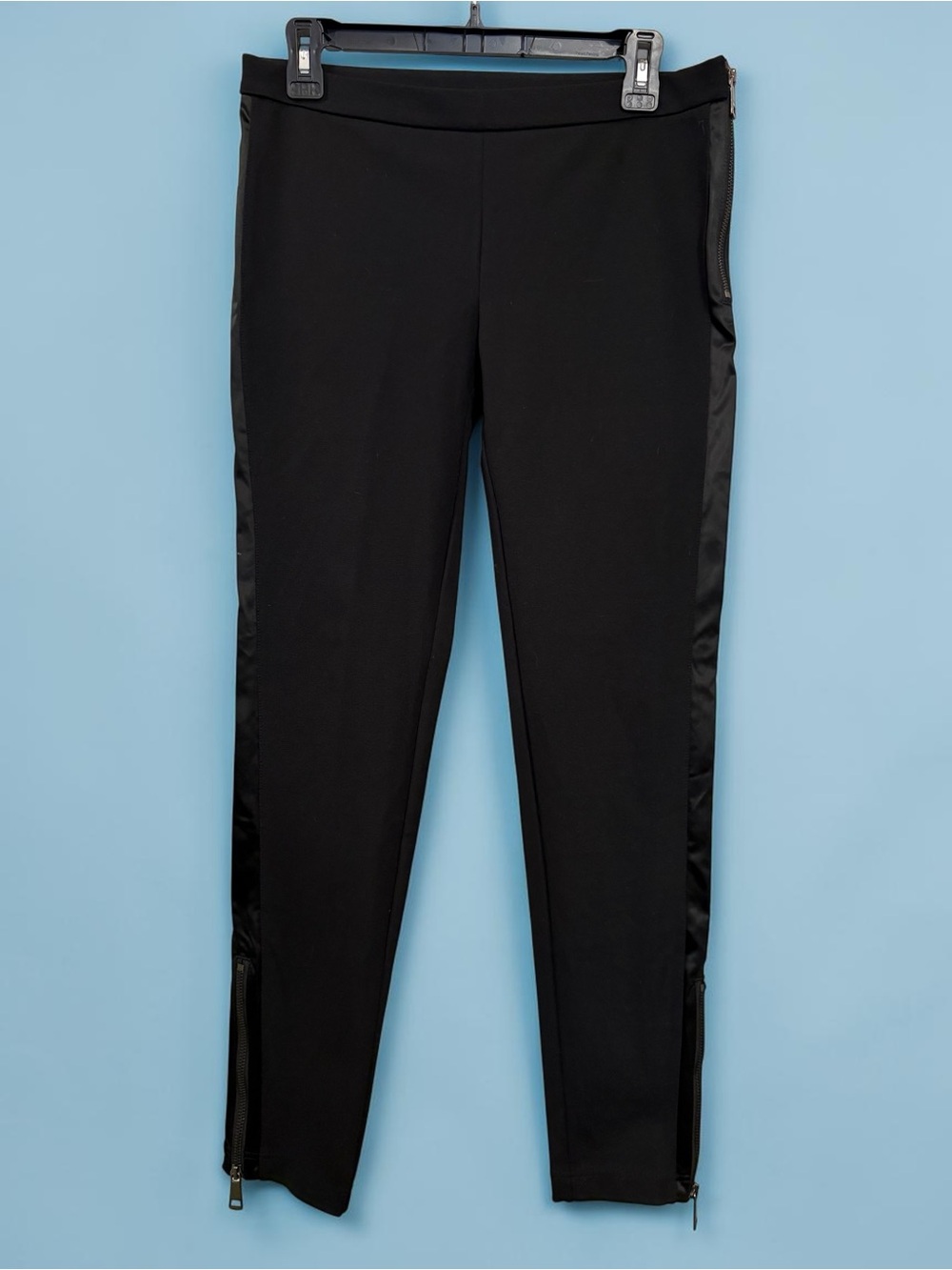 Burberry London Black Tuxedo Stripe Zipper Ankle Pants Women’s 8